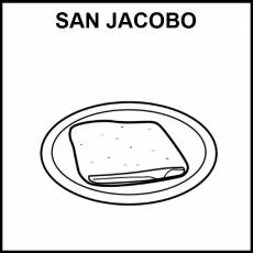 SAN JACOBO (ALIMENTO) - Pictograma (blanco y negro)