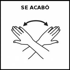 SE ACABÓ - Pictograma (blanco y negro)