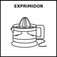 EXPRIMIDOR - Pictograma (blanco y negro)