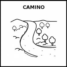 CAMINO - Pictograma (blanco y negro)