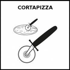 CORTAPIZZA - Pictograma (blanco y negro)