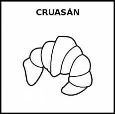 CRUASÁN - Pictograma (blanco y negro)