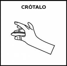 CRÓTALO - Pictograma (blanco y negro)