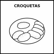 CROQUETAS - Pictograma (blanco y negro)