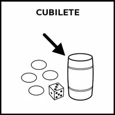 CUBILETE - Pictograma (blanco y negro)