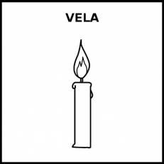 VELA - Pictograma (blanco y negro)