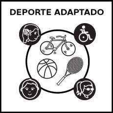 DEPORTE ADAPTADO - Pictograma (blanco y negro)