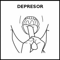 DEPRESOR - Pictograma (blanco y negro)