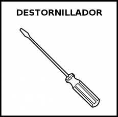 DESTORNILLADOR - Pictograma (blanco y negro)