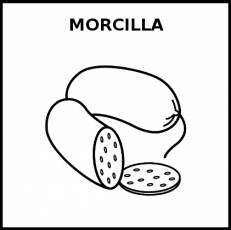 MORCILLA - Pictograma (blanco y negro)