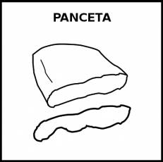 PANCETA - Pictograma (blanco y negro)