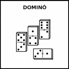 DOMINÓ - Pictograma (blanco y negro)