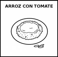ARROZ CON TOMATE - Pictograma (blanco y negro)