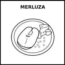 MERLUZA (ALIMENTO) - Pictograma (blanco y negro)