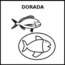 DORADA (ALIMENTO) - Pictograma (blanco y negro)