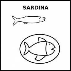 SARDINA (ALIMENTO) - Pictograma (blanco y negro)