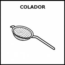 COLADOR - Pictograma (blanco y negro)