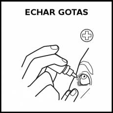 ECHAR GOTAS - Pictograma (blanco y negro)