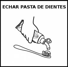 ECHAR PASTA DE DIENTES - Pictograma (blanco y negro)
