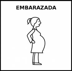 EMBARAZADA - Pictograma (blanco y negro)