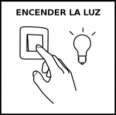 ENCENDER LA LUZ - Pictograma (blanco y negro)