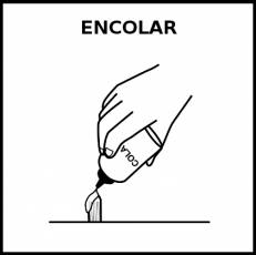 ENCOLAR - Pictograma (blanco y negro)