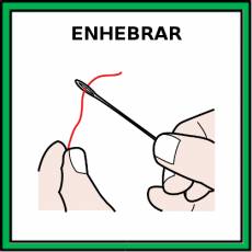 ENHEBRAR (AGUJA) - Pictograma (color)