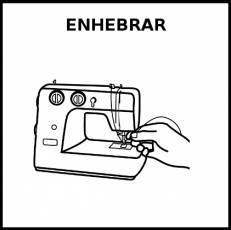 ENHEBRAR (MÁQUINA) - Pictograma (blanco y negro)