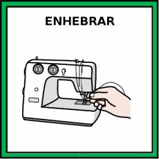 ENHEBRAR (MÁQUINA) - Pictograma (color)