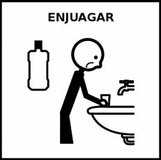 ENJUAGAR - Pictograma (blanco y negro)
