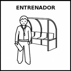 ENTRENADOR - Pictograma (blanco y negro)