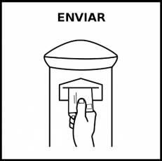 ENVIAR (CARTA) - Pictograma (blanco y negro)