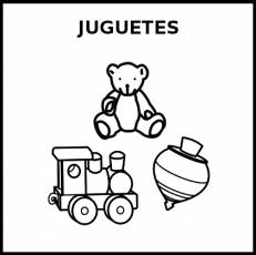 JUGUETES - Pictograma (blanco y negro)