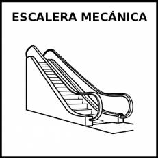 ESCALERA MECÁNICA - Pictograma (blanco y negro)