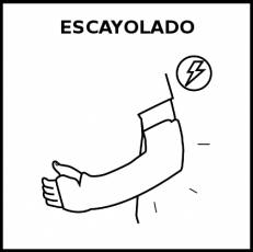 ESCAYOLADO - Pictograma (blanco y negro)