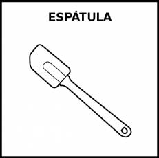 ESPÁTULA (COCINA) - Pictograma (blanco y negro)