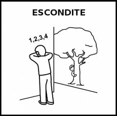 ESCONDITE - Pictograma (blanco y negro)