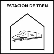 ESTACIÓN DE TREN - Pictograma (blanco y negro)