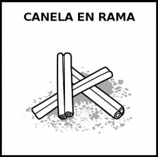 CANELA EN RAMA - Pictograma (blanco y negro)