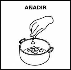 AÑADIR - Pictograma (blanco y negro)