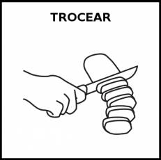 TROCEAR - Pictograma (blanco y negro)