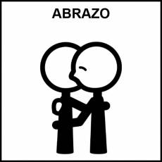 ABRAZO - Pictograma (blanco y negro)