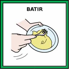 BATIR (A MANO) - Pictograma (color)