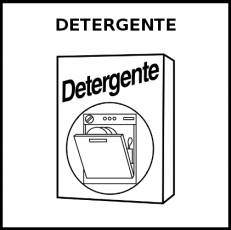 DETERGENTE (LAVAVAJILLAS) - Pictograma (blanco y negro)