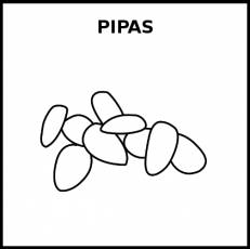 PIPAS (GIRASOL) - Pictograma (blanco y negro)