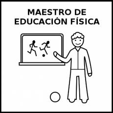 MAESTRO DE EDUCACIÓN FÍSICA - Pictograma (blanco y negro)