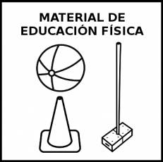 MATERIAL DE EDUCACIÓN FÍSICA - Pictograma (blanco y negro)