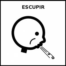 ESCUPIR - Pictograma (blanco y negro)