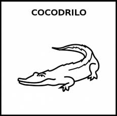 COCODRILO - Pictograma (blanco y negro)