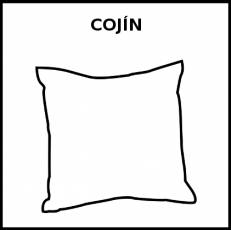 COJÍN - Pictograma (blanco y negro)